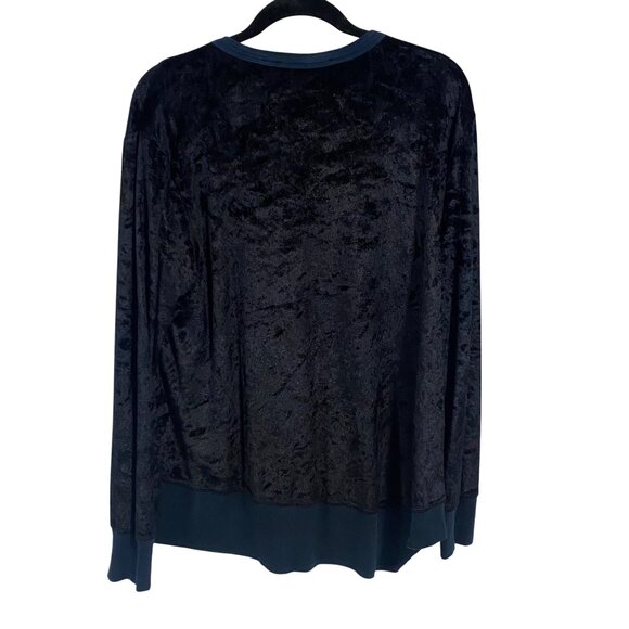 Wilt Velvet Asymmetrical Navy Blue Teal Sweatshirt Size‎ S - Picture 7 of 9